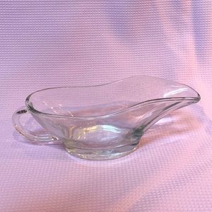 Glass gravy boat.